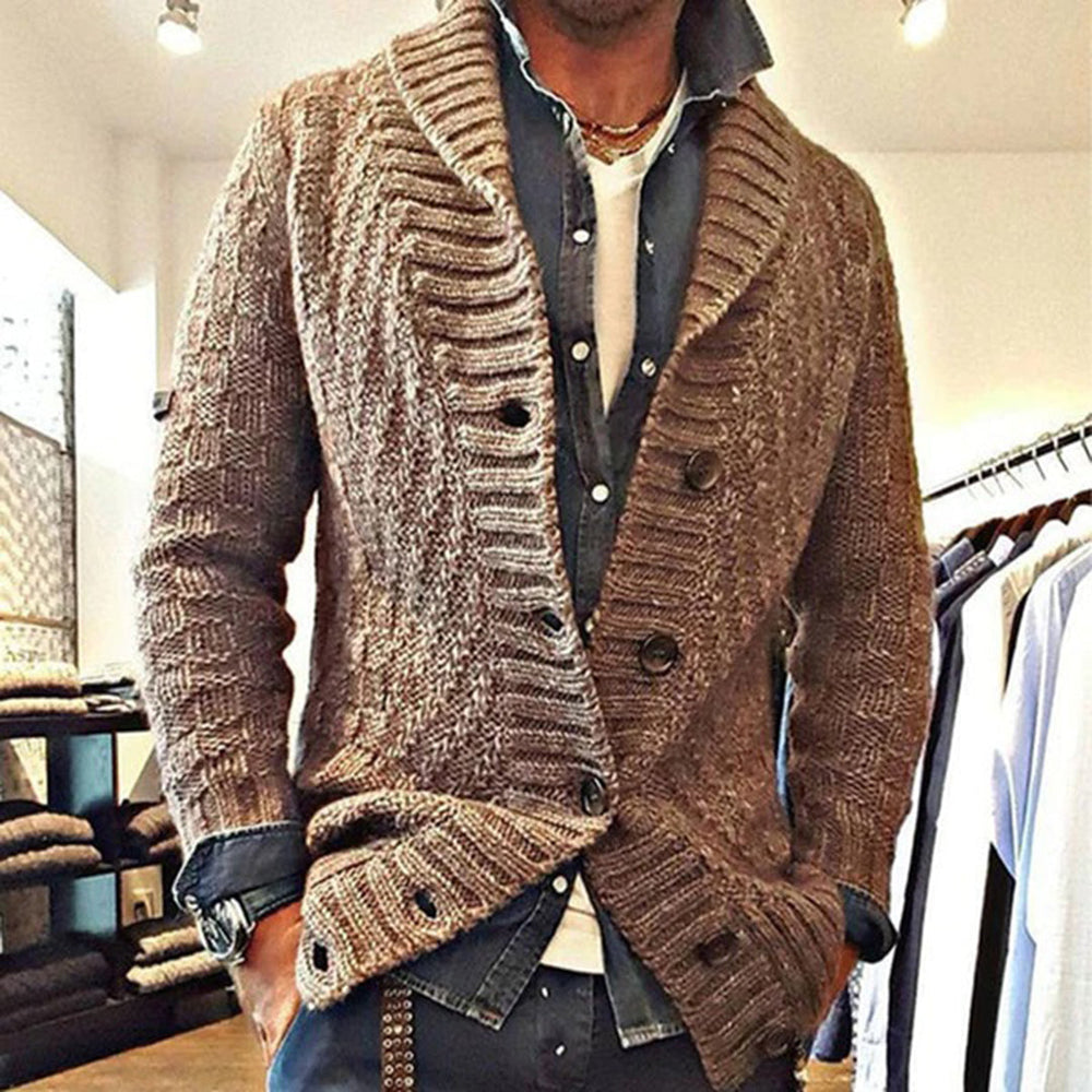 Dashiell | Men's Chunky Cable Knit Cardigan Sweater