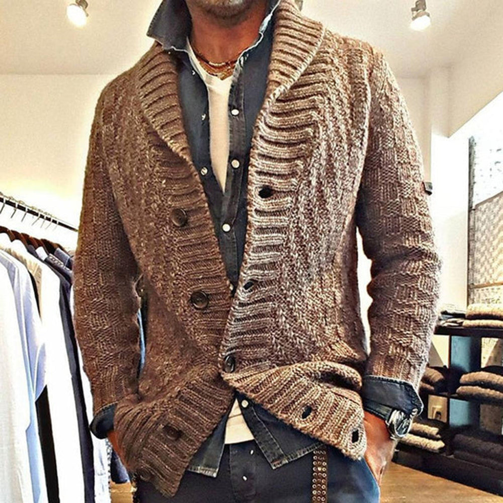 Dashiell | Men's Chunky Cable Knit Cardigan Sweater