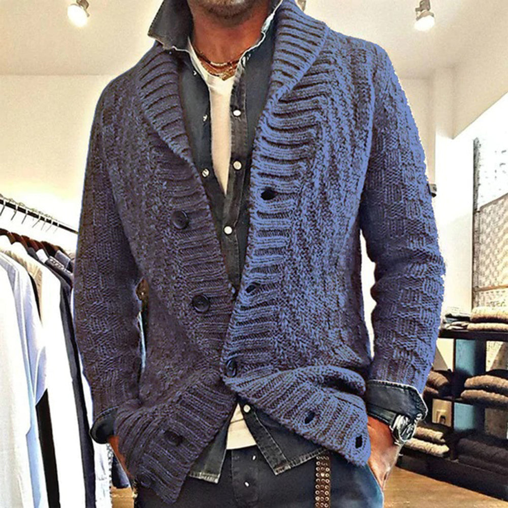 Dashiell | Men's Chunky Cable Knit Cardigan Sweater