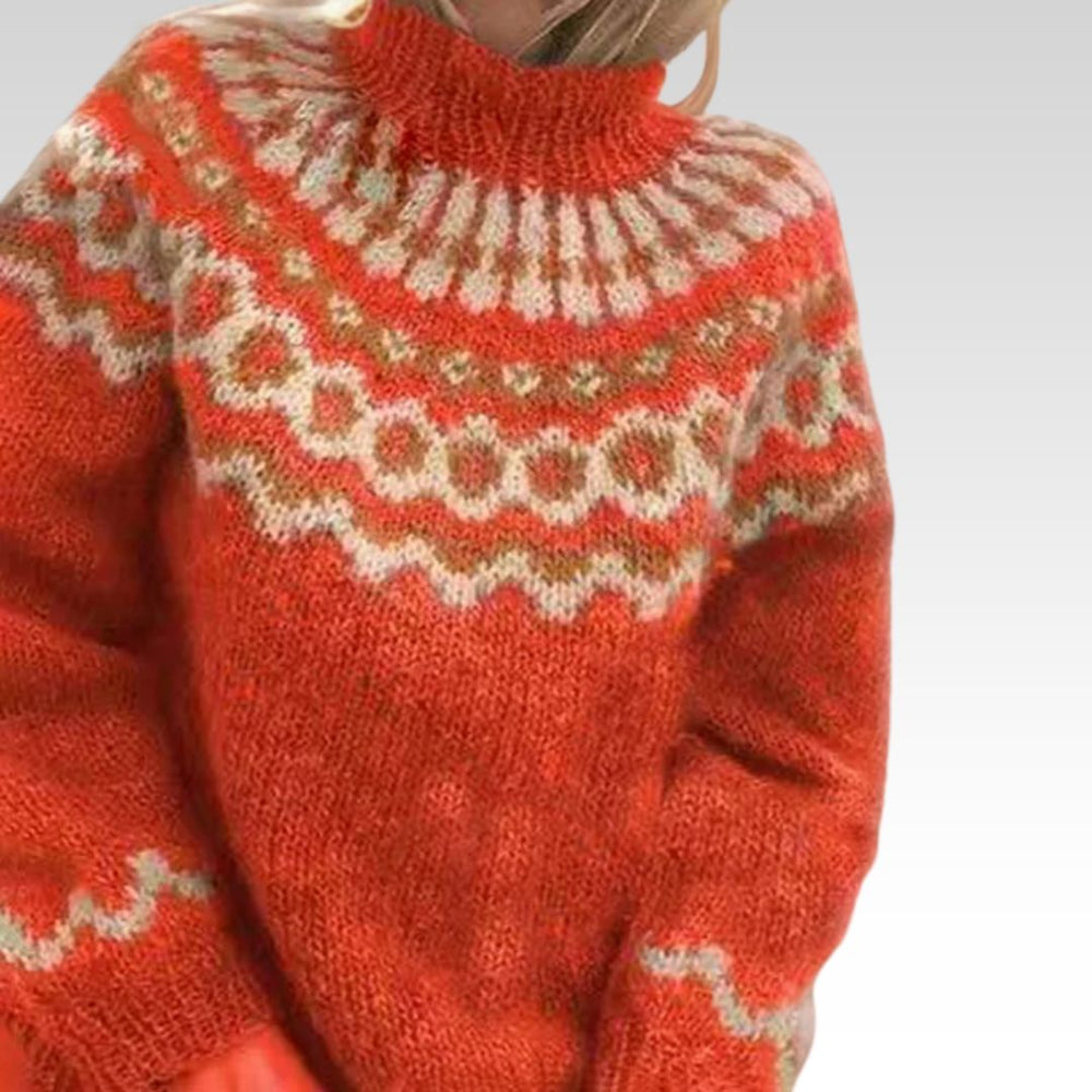 Elsa | Women's Turtleneck Sweater Knitted Crew Neck