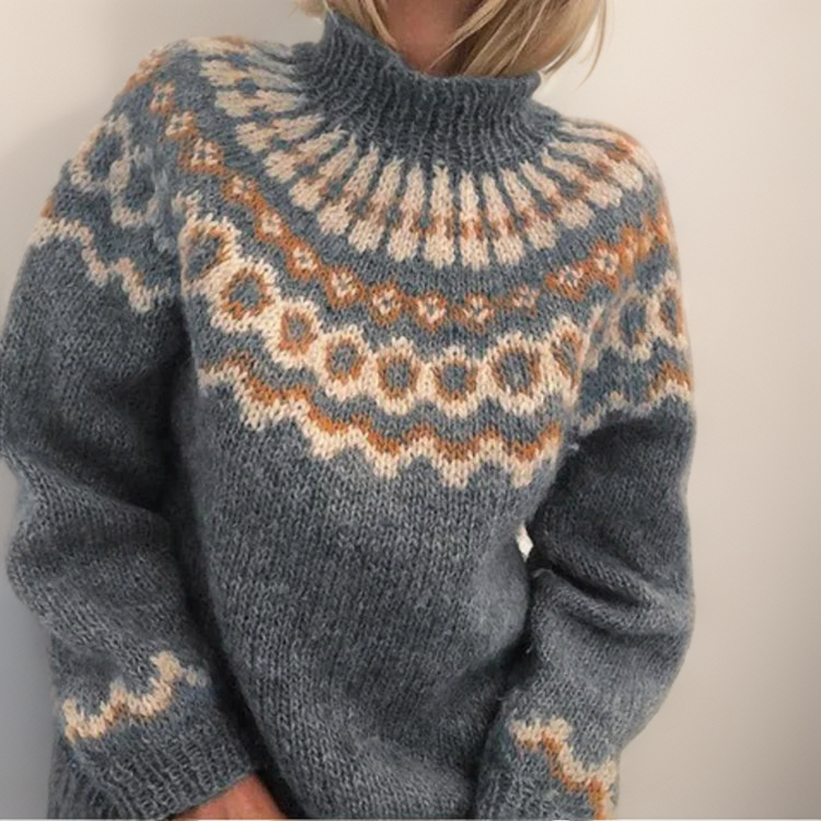 Elsa | Women's Turtleneck Sweater Knitted Crew Neck
