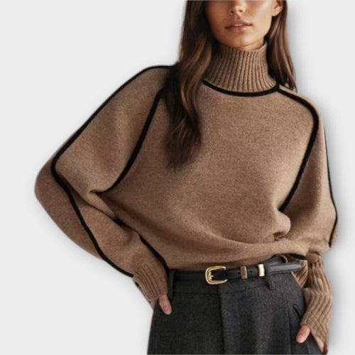 Elvira | Women's Ribbed Turtleneck Sweater Knitted
