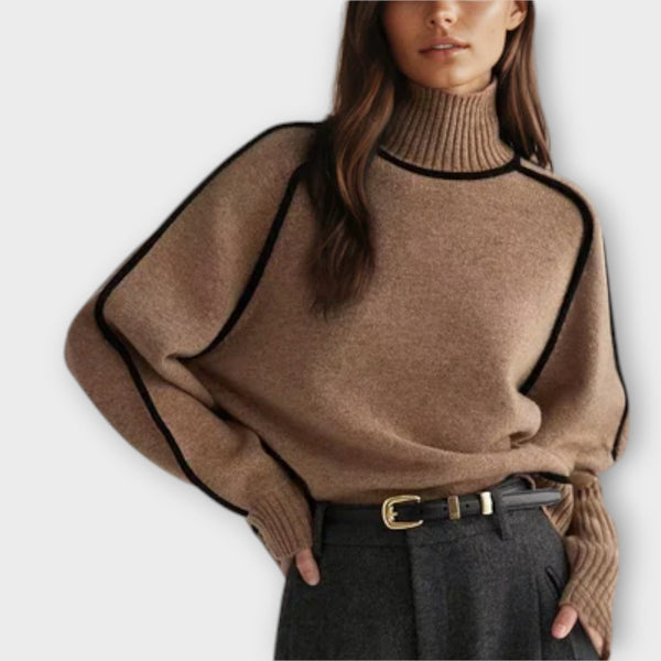 Elvira | Women's Ribbed Turtleneck Sweater Knitted