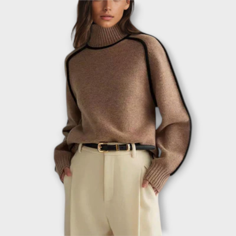 Elvira | Women's Ribbed Turtleneck Sweater Knitted