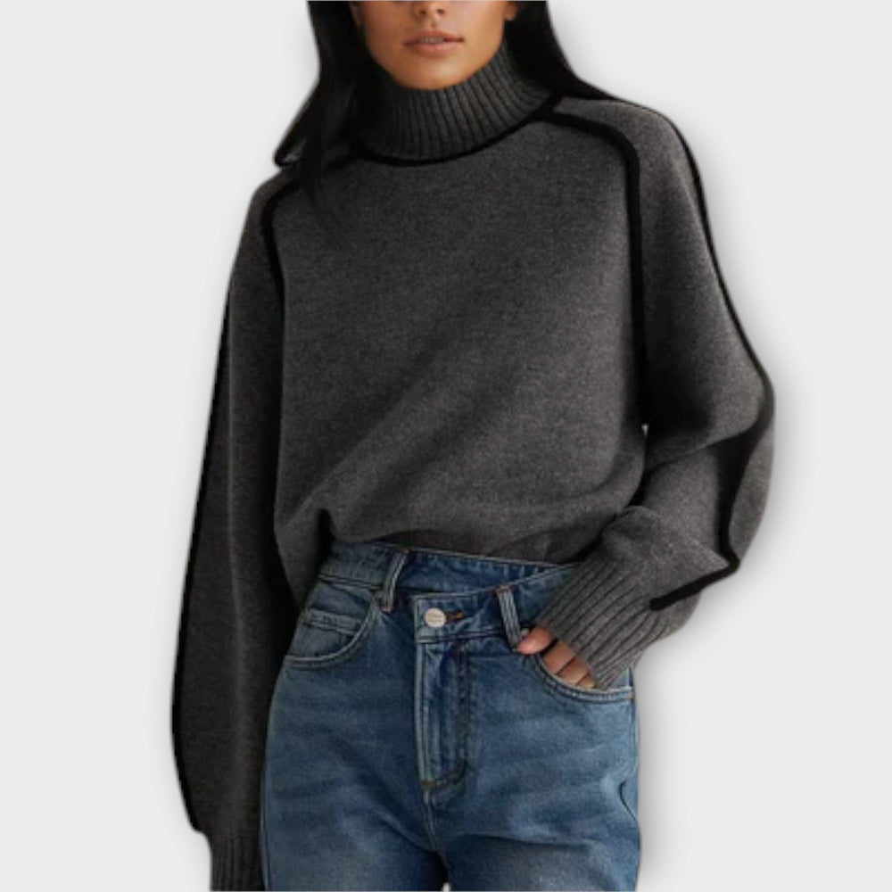 Elvira | Women's Ribbed Turtleneck Sweater Knitted