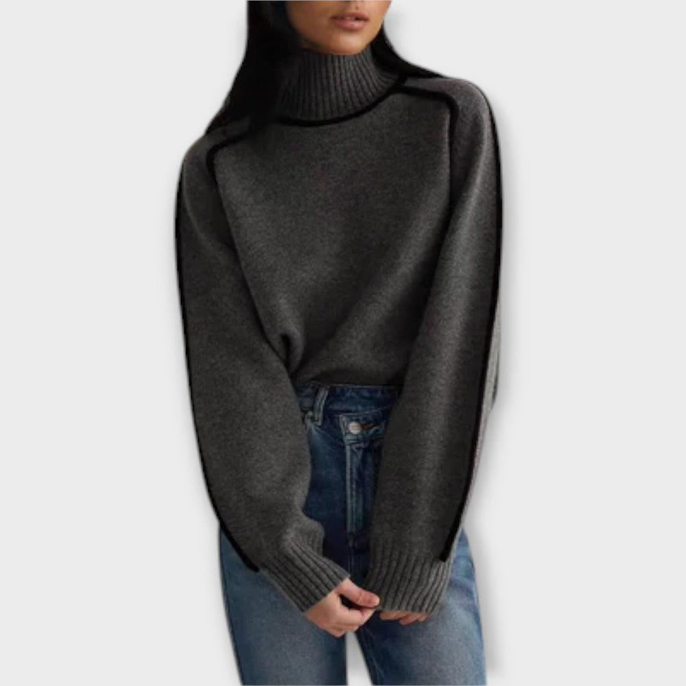 Elvira | Women's Ribbed Turtleneck Sweater Knitted