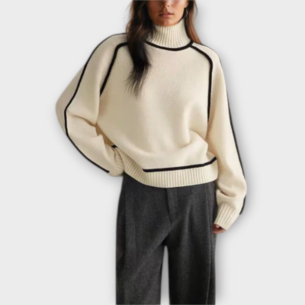 Elvira | Women's Ribbed Turtleneck Sweater Knitted