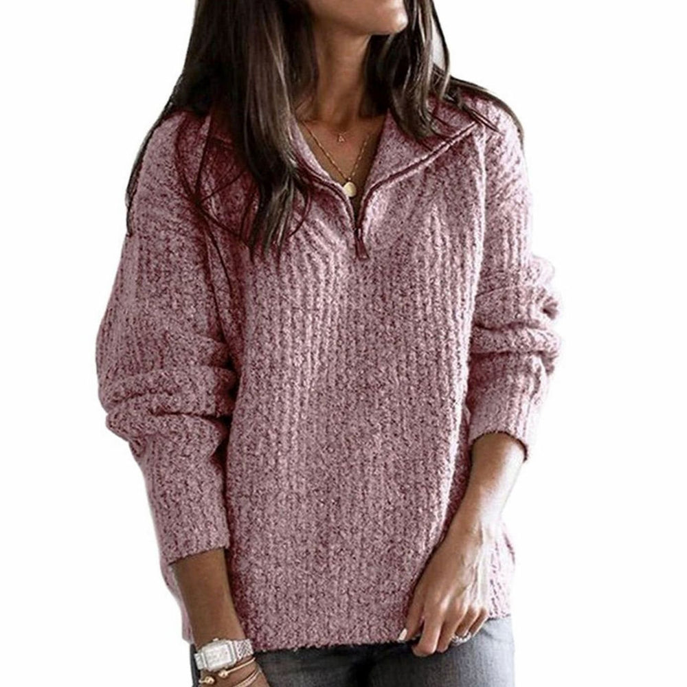 Eulalia | Women's Cable Knit Quarter Zip Sweater