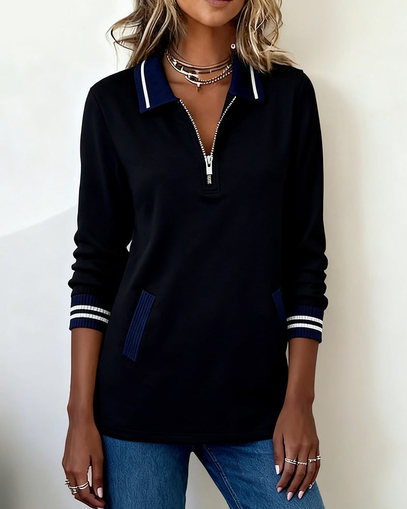 Fabienne | Women's Oversized Collared Zip up Sweater