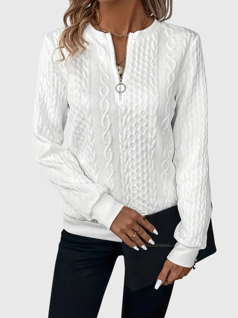 Faye | Women's Zip up Sweater Knitted Soft Knit