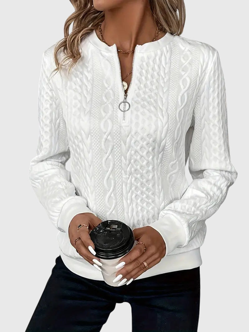 Faye | Women's Zip up Sweater Knitted Soft Knit