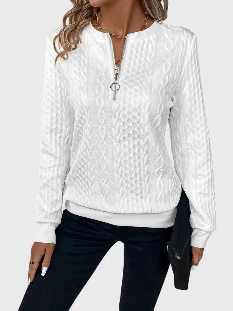 Faye | Women's Zip up Sweater Knitted Soft Knit