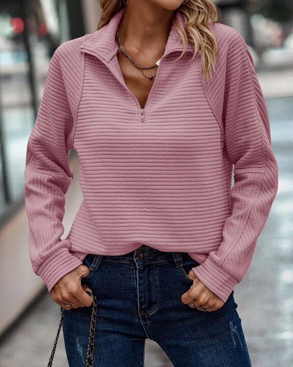 Felicity | Women's Half Zip Sweater Knitted