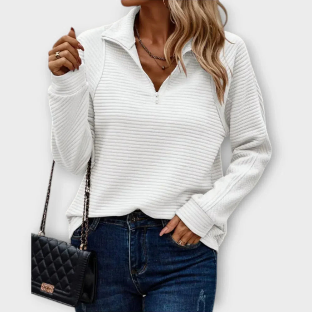 Felicity | Women's Half Zip Sweater Knitted