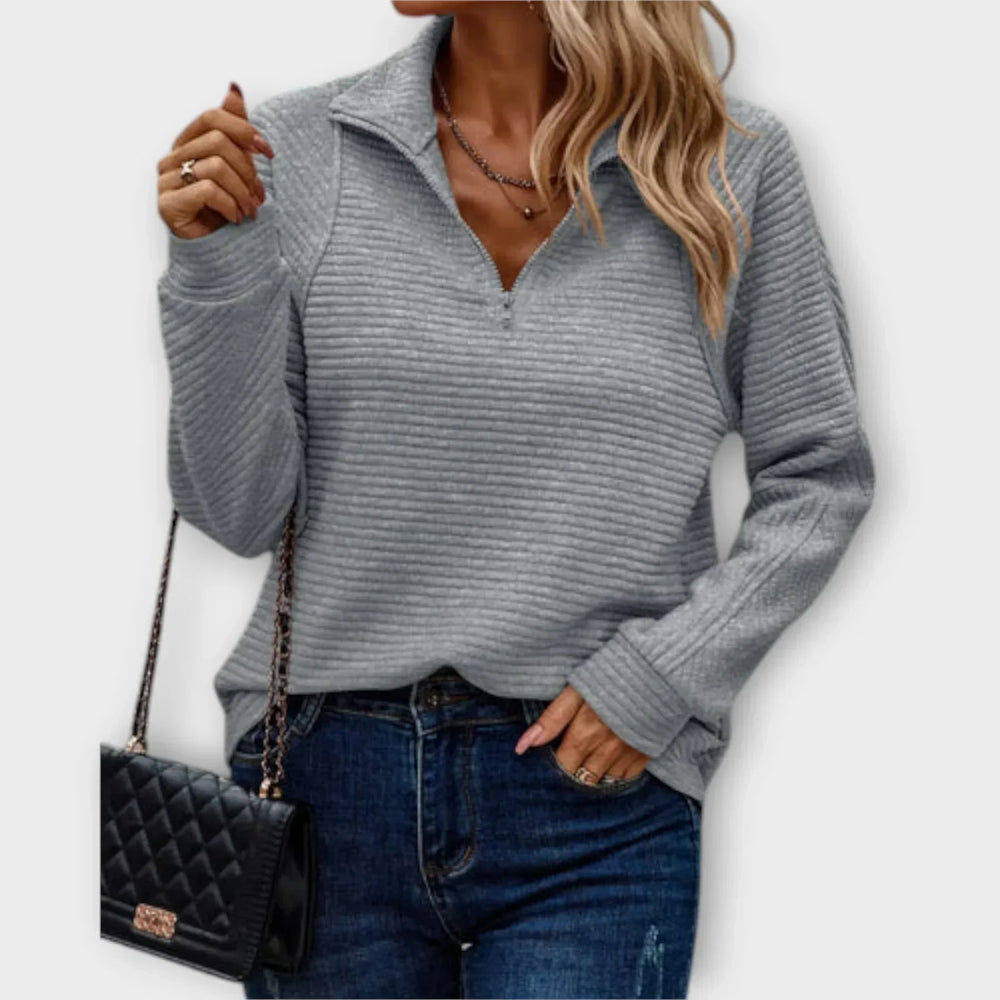 Felicity | Women's Half Zip Sweater Knitted