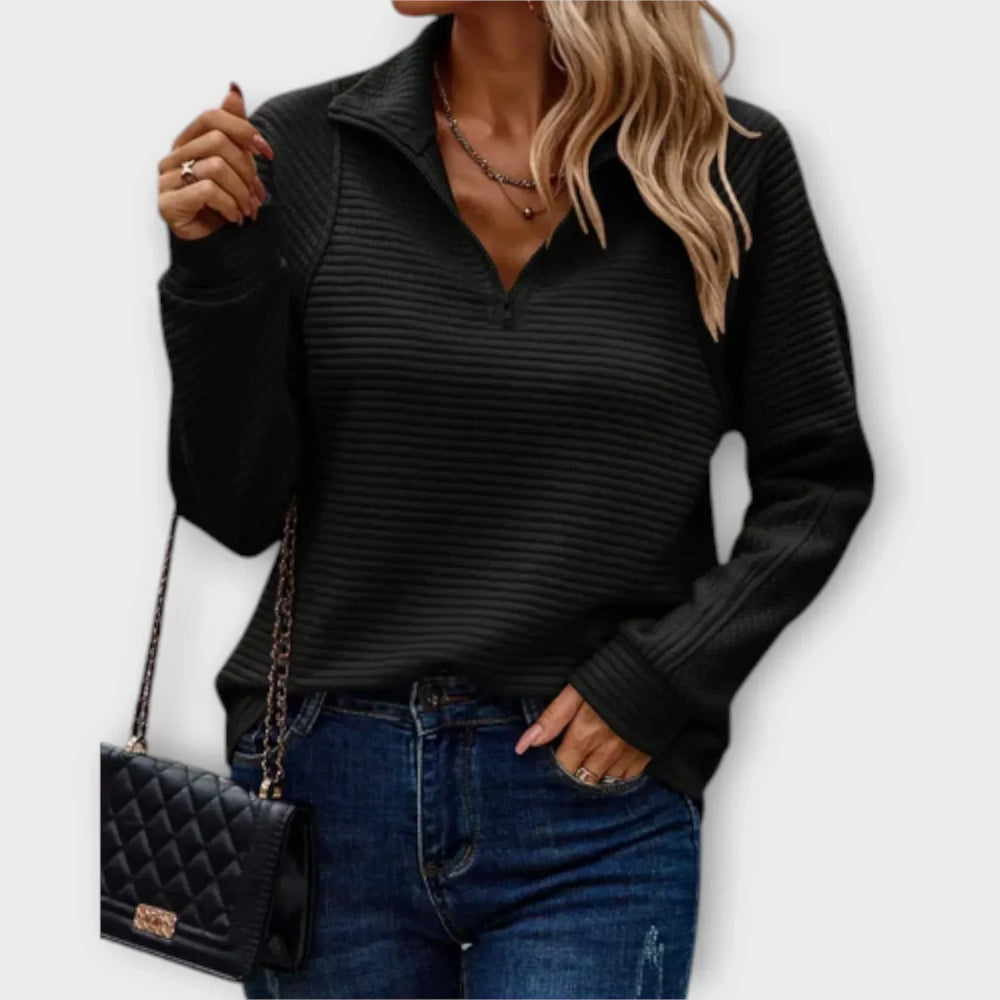 Felicity | Women's Half Zip Sweater Knitted