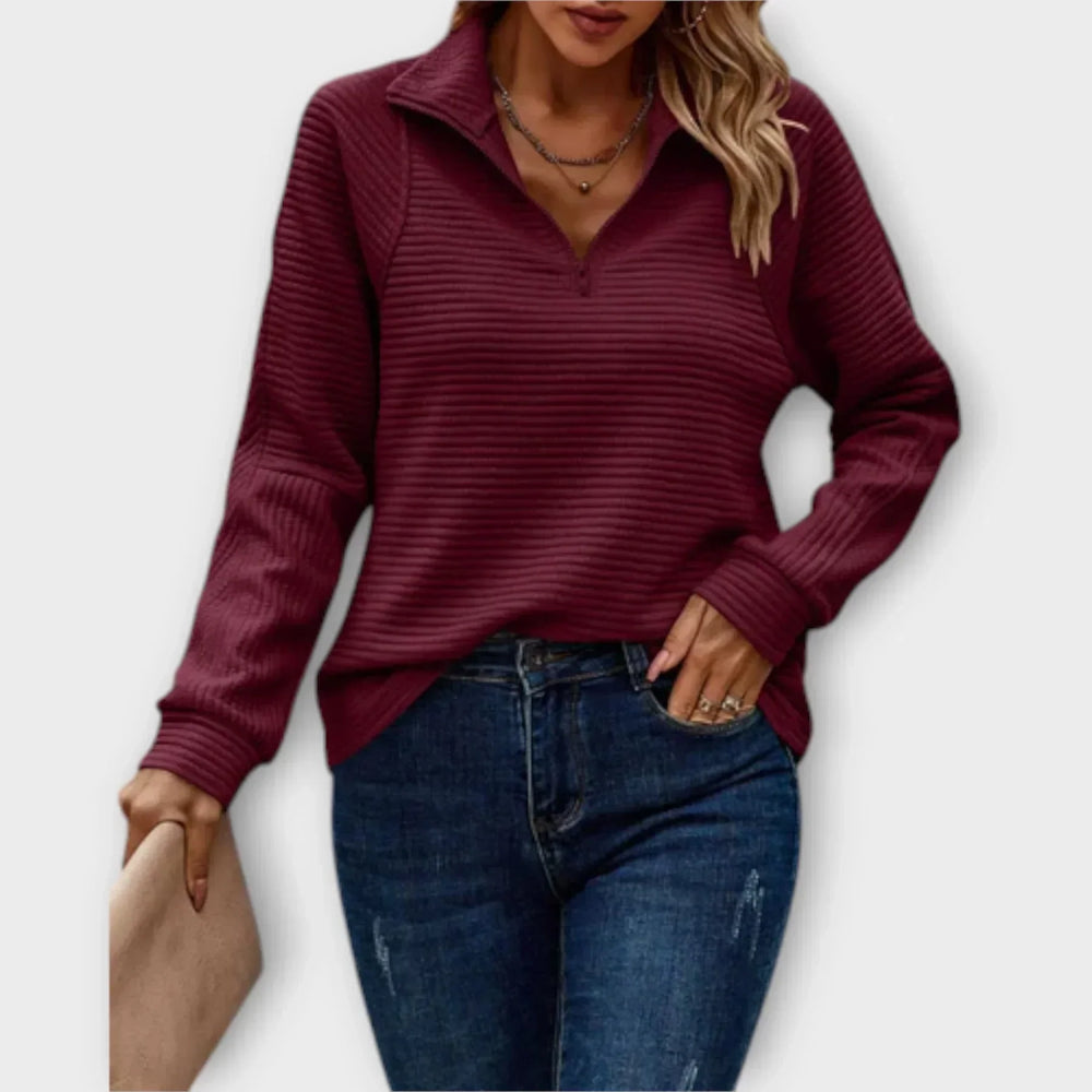 Felicity | Women's Half Zip Sweater Knitted