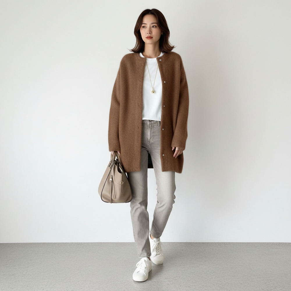 Flora | Women's Open Front Cardigan Knitted