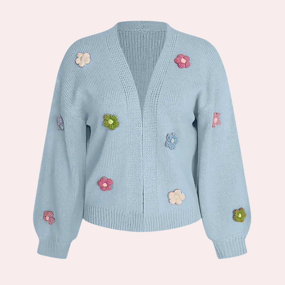 Gabrielle | Women's Floral Knitted Cardigan Open Front