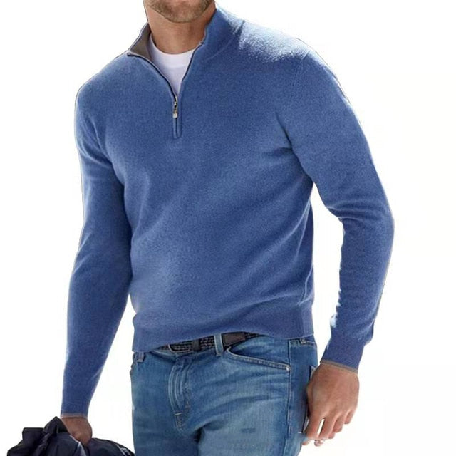 Gareth | Men's Zip up Knit Sweater