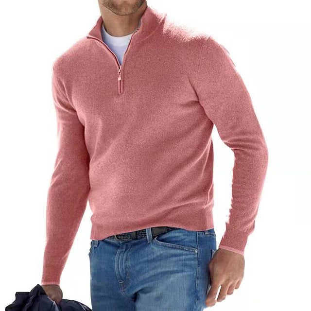 Gareth | Men's Zip up Knit Sweater