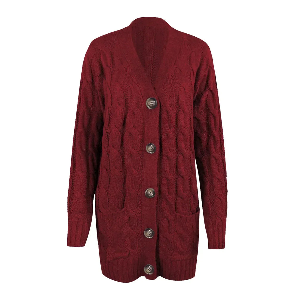 Genevieve | Women's Button Front Cardigan Knitted