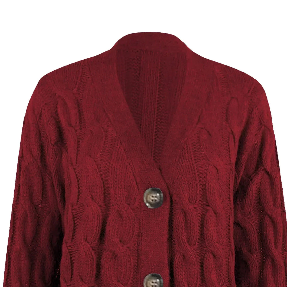 Genevieve | Women's Button Front Cardigan Knitted