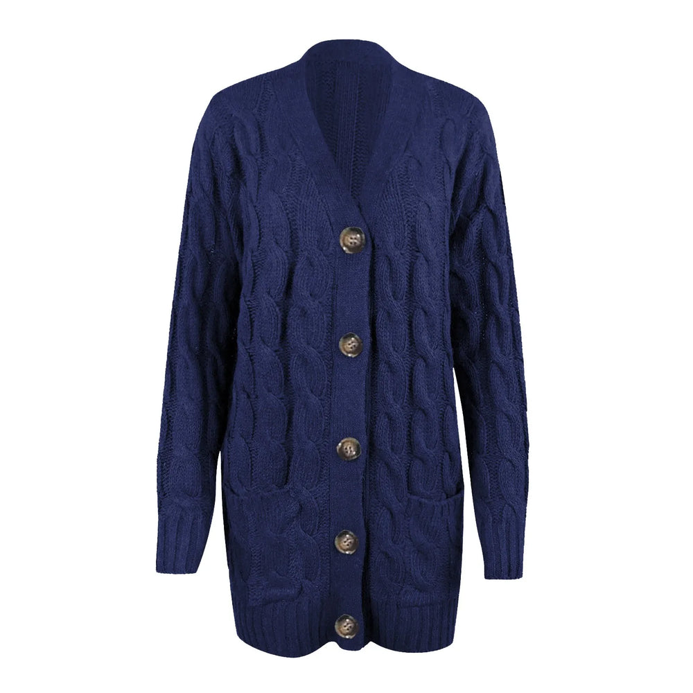 Genevieve | Women's Button Front Cardigan Knitted
