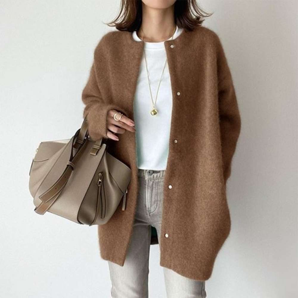 Georgia | Women's Knitted Cardigan Long Sleeve Open Front
