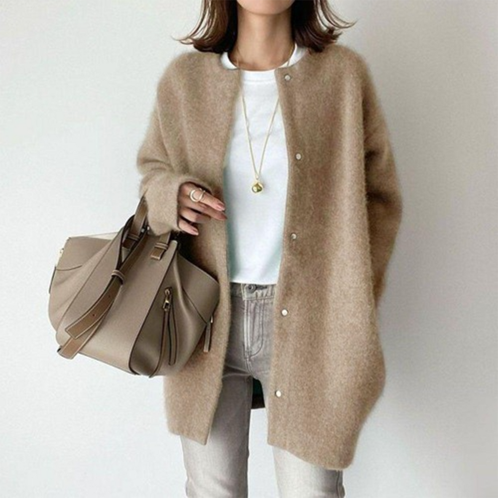 Georgia | Women's Knitted Cardigan Long Sleeve Open Front
