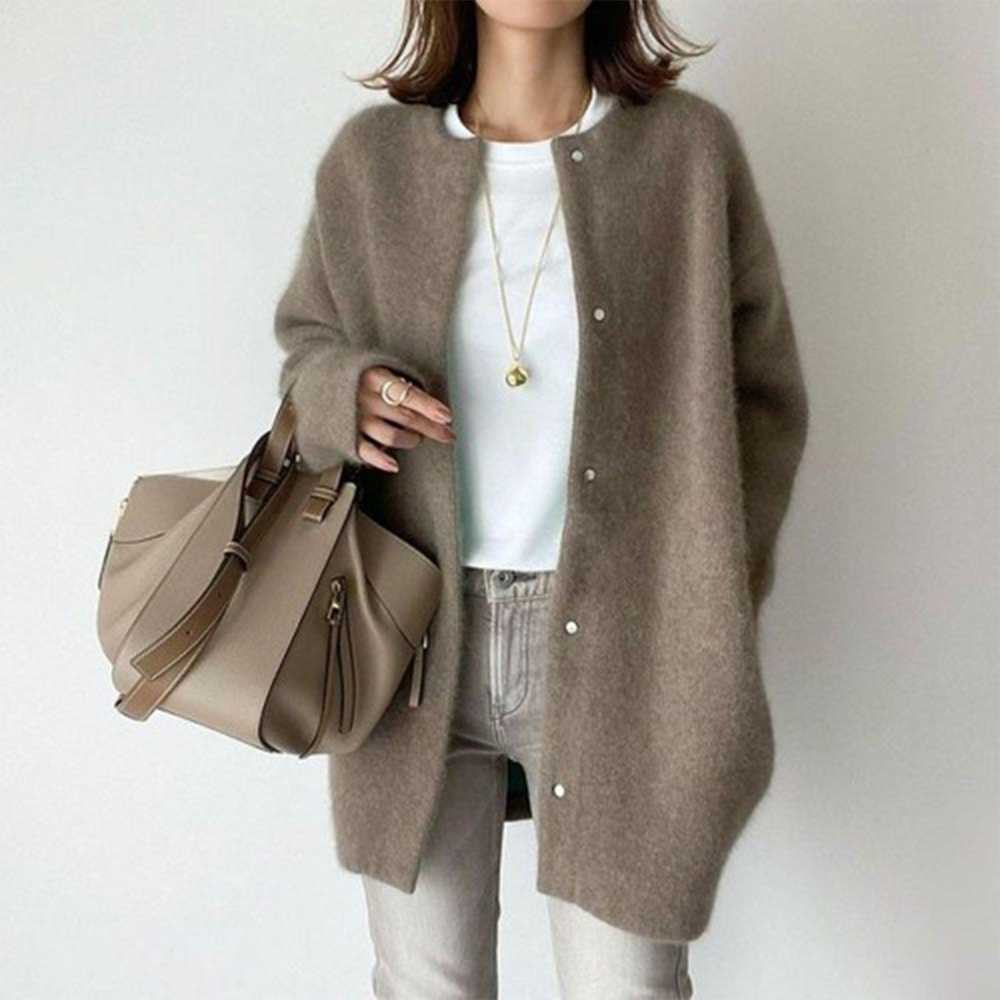 Georgia | Women's Knitted Cardigan Long Sleeve Open Front