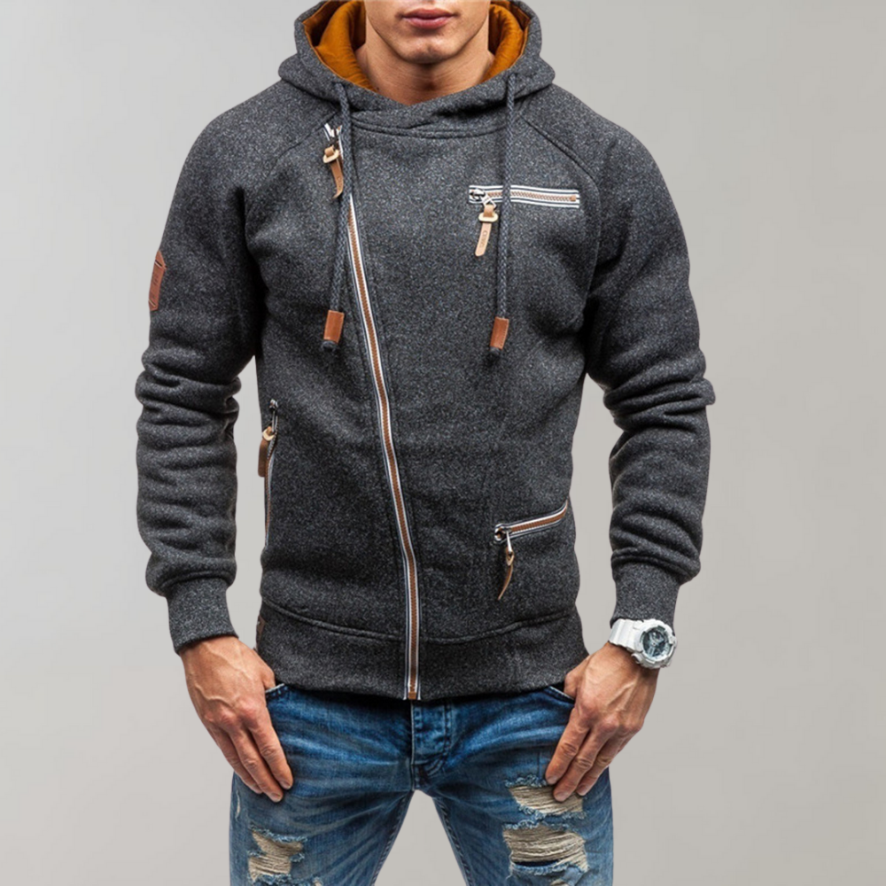 Gilbert | Men's Hooded Zip up Sweater Knit