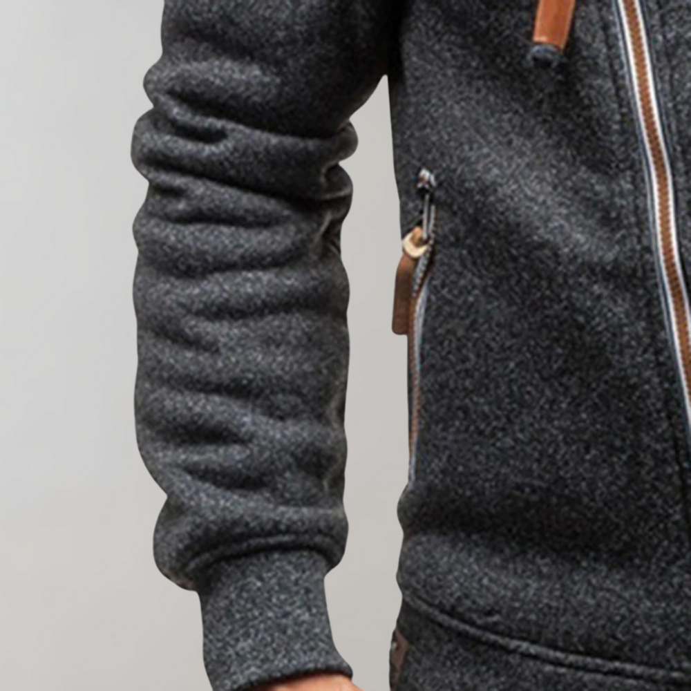 Gilbert | Men's Hooded Zip up Sweater Knit