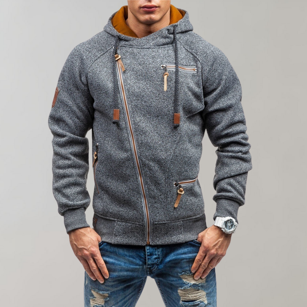 Gilbert | Men's Hooded Zip up Sweater Knit