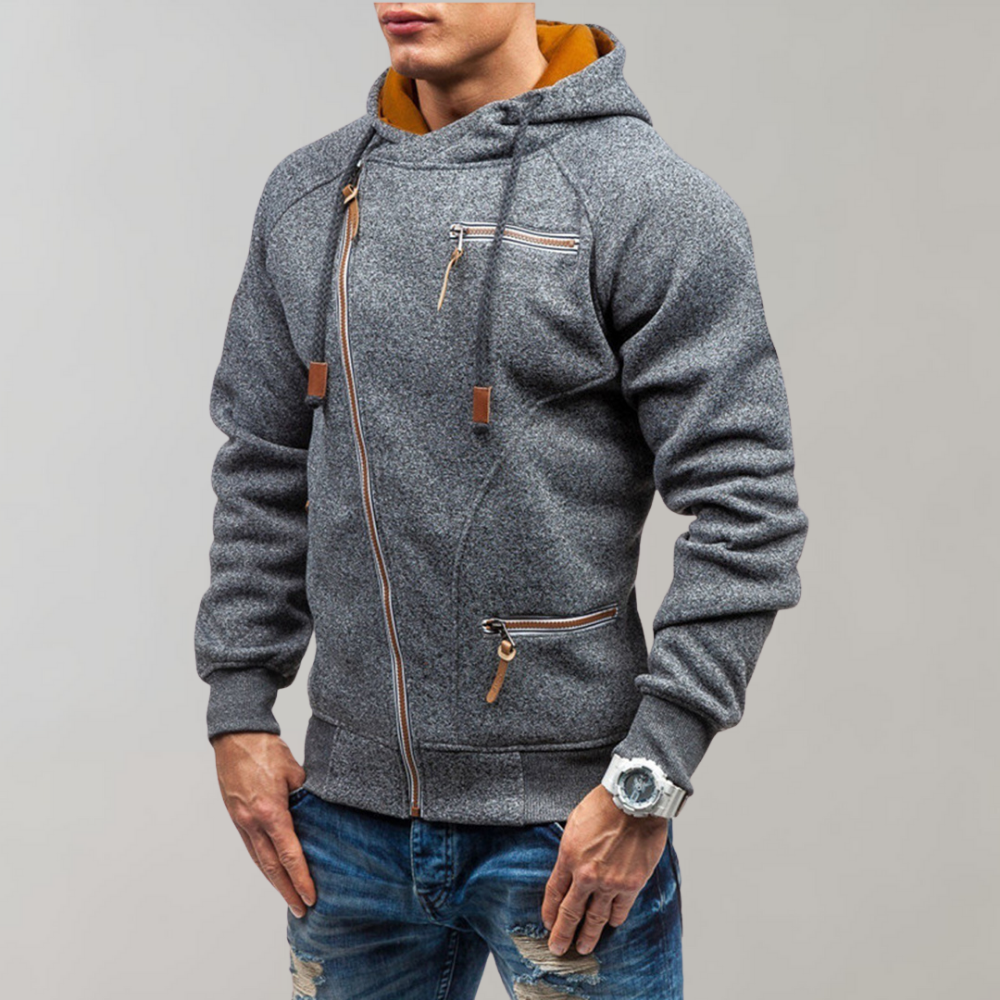 Gilbert | Men's Hooded Zip up Sweater Knit