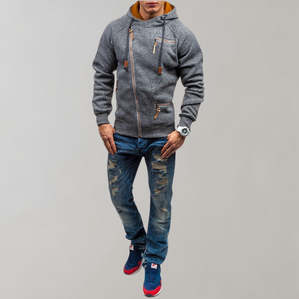 Gilbert | Men's Hooded Zip up Sweater Knit