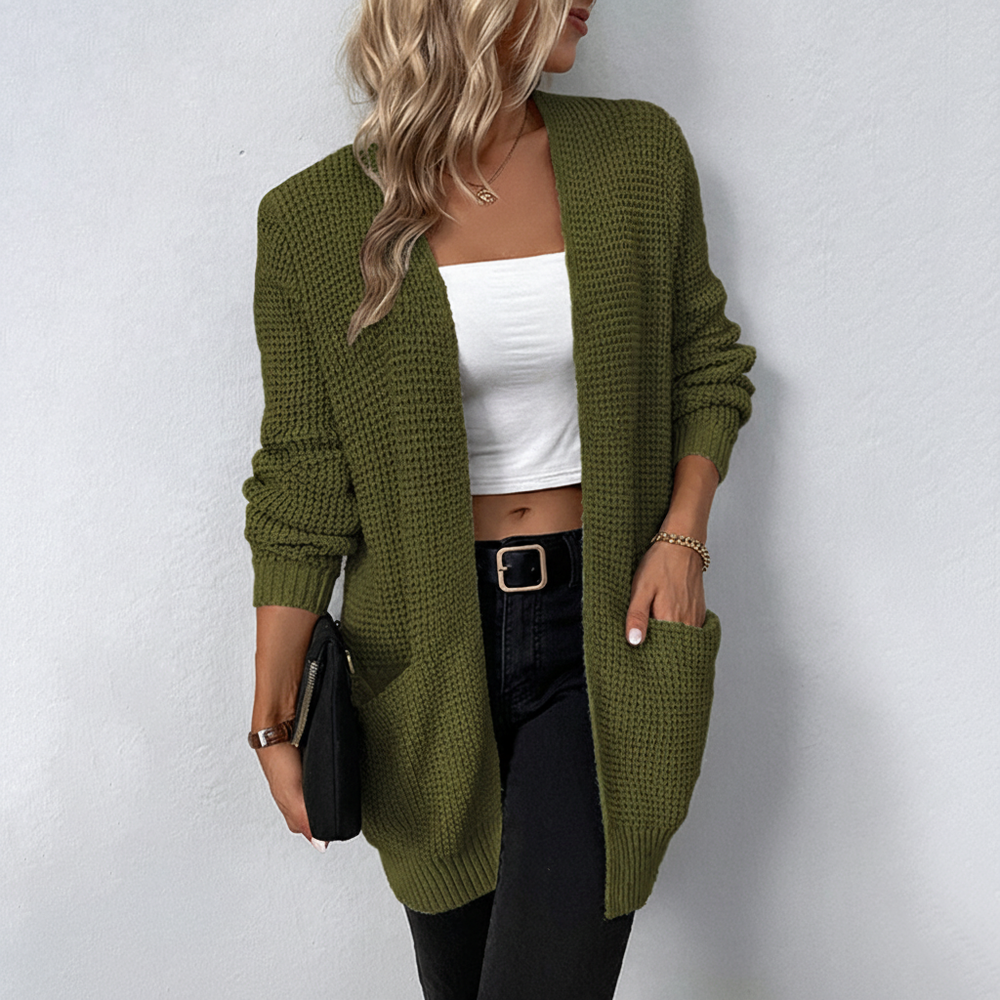 Gillian | Women's Longline Cardigan Knitted Open Front