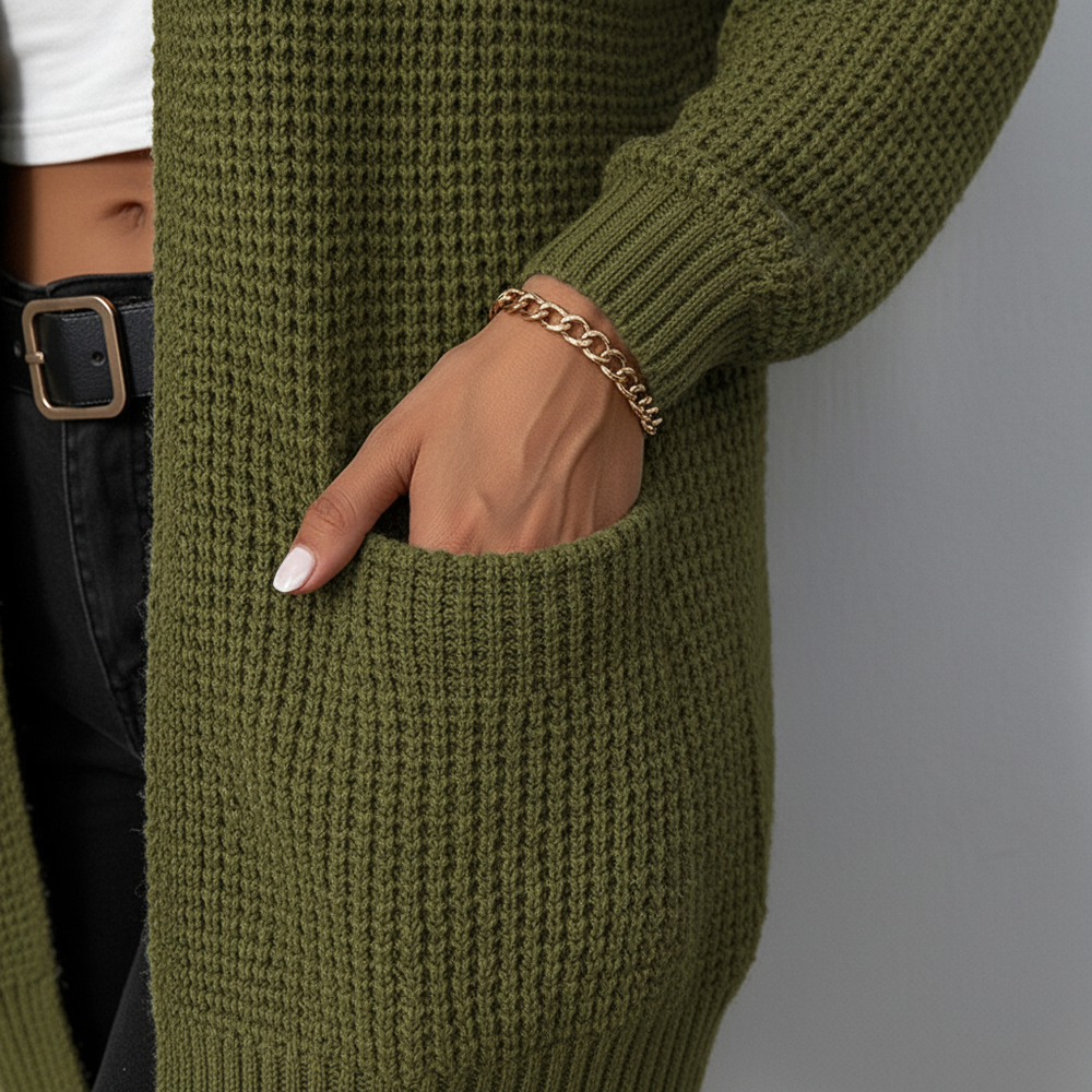 Gillian | Women's Longline Cardigan Knitted Open Front