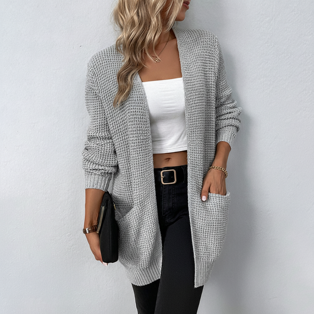 Gillian | Women's Longline Cardigan Knitted Open Front