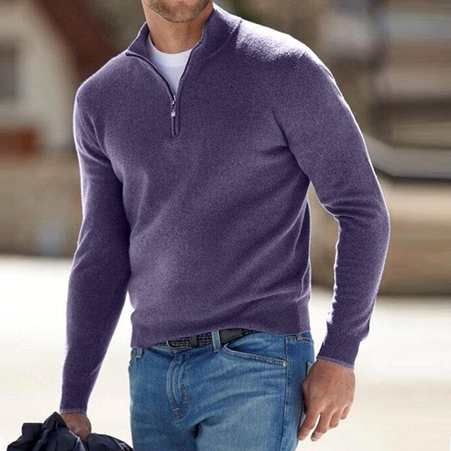 Godfrey | Men's V Neck Zip up Sweater
