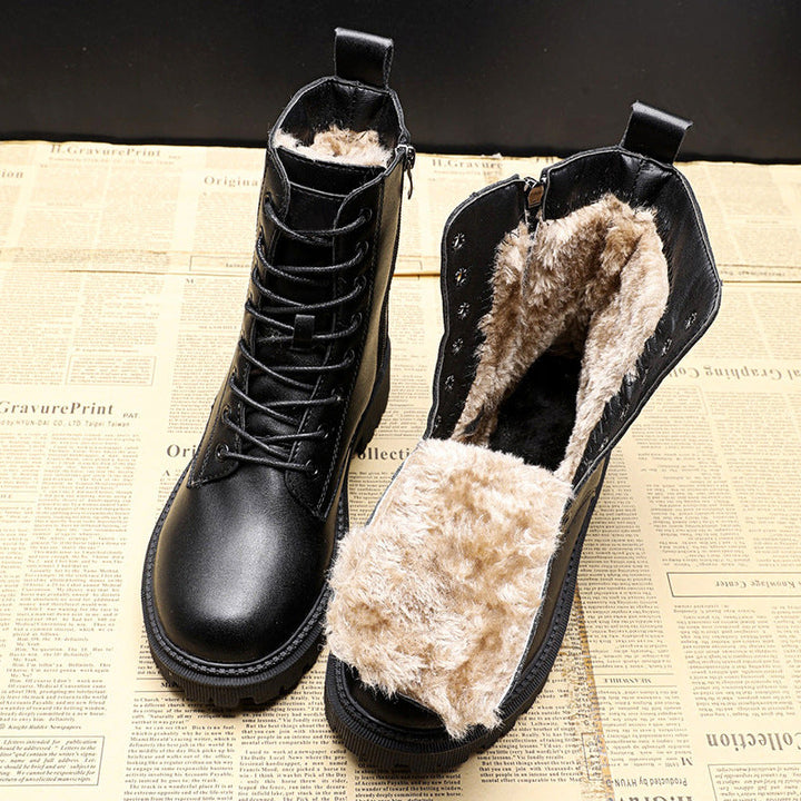 Ida | Women's Leather Winter Boots Warm
