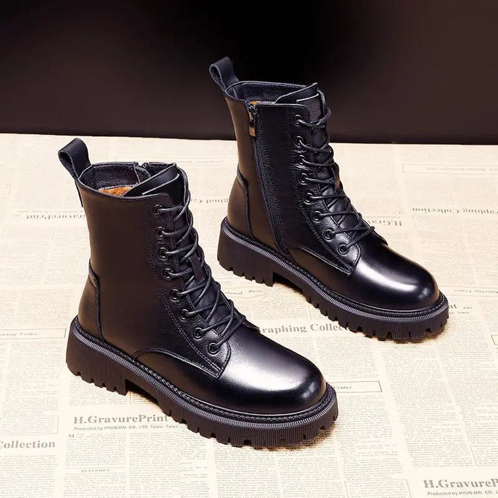Ida | Women's Leather Winter Boots Warm