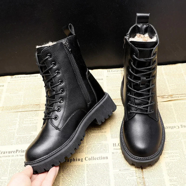 Ida | Women's Leather Winter Boots Warm