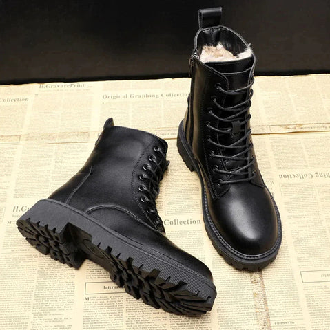 Ida | Women's Leather Winter Boots Warm