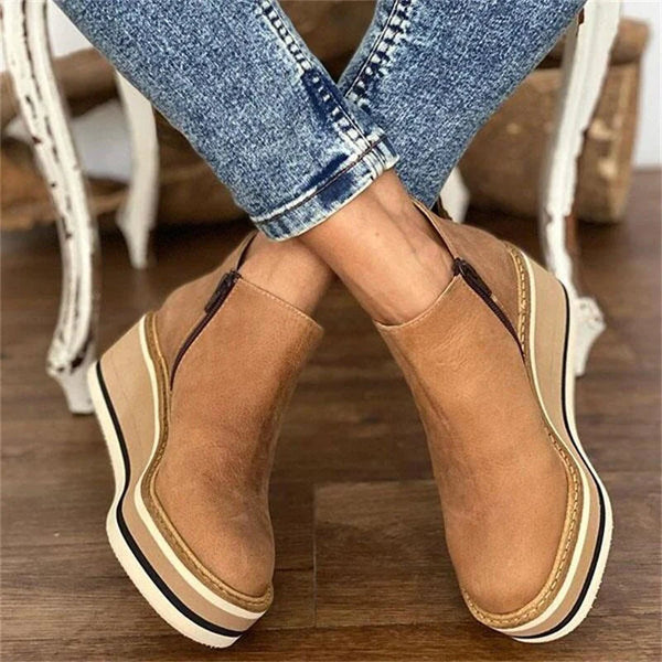 Inara | Women's Low Heel Leather Ankle Boots