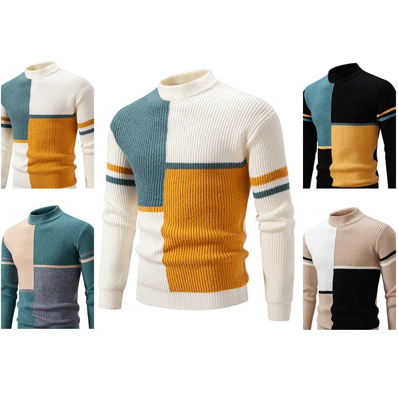 Ingmar | Men's Striped Turtleneck Sweater Knit