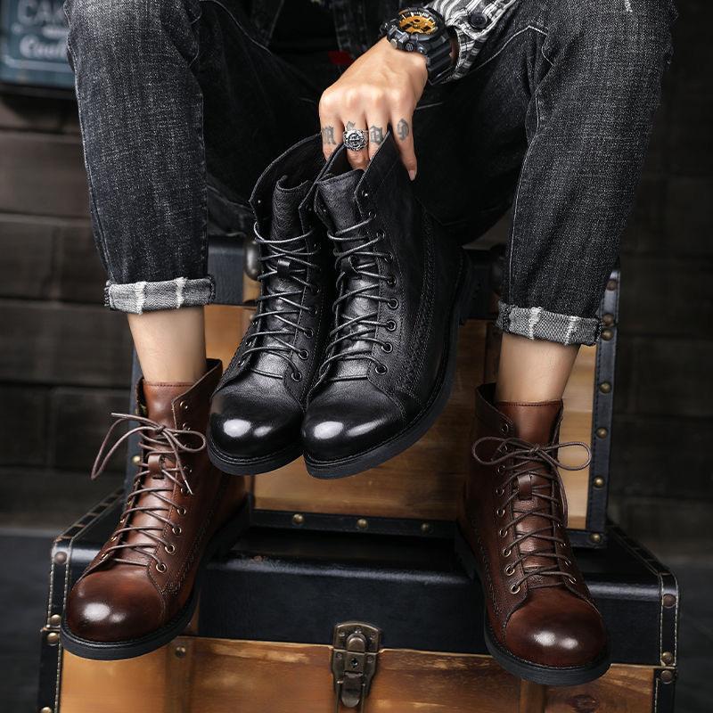 Isaac | Men's Leather Boots Ankle Chelsea