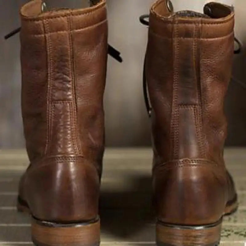 Isolde | Women's Lace up Leather Boots Fur Lined