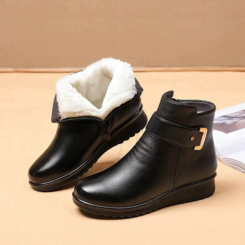 Ivy | Women's Leather Boots Ankle Flat