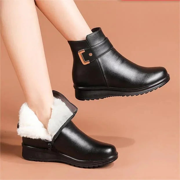 Ivy | Women's Leather Boots Ankle Flat